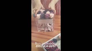 Как сделать букет из мыльных роз 2