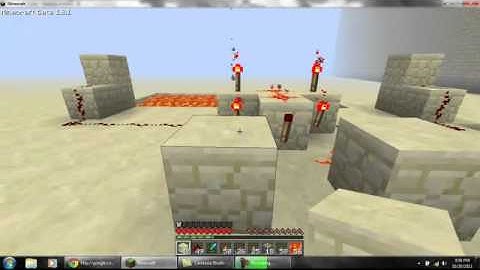 lava brige part 2 : how to make XOR gate (make a lever on other side)