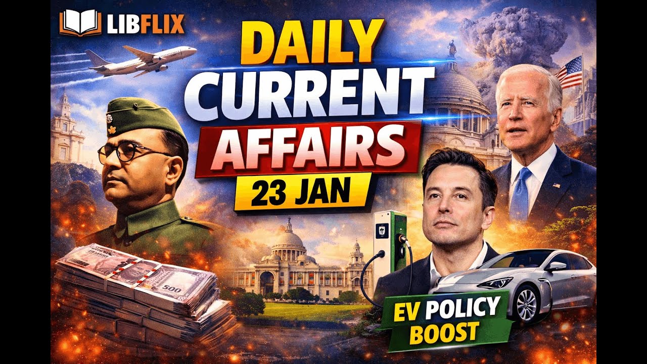 Daily Current Affairs MCQ Practice | 23 January 2026 | UPSC | OPSC  @LIBflix-w6y