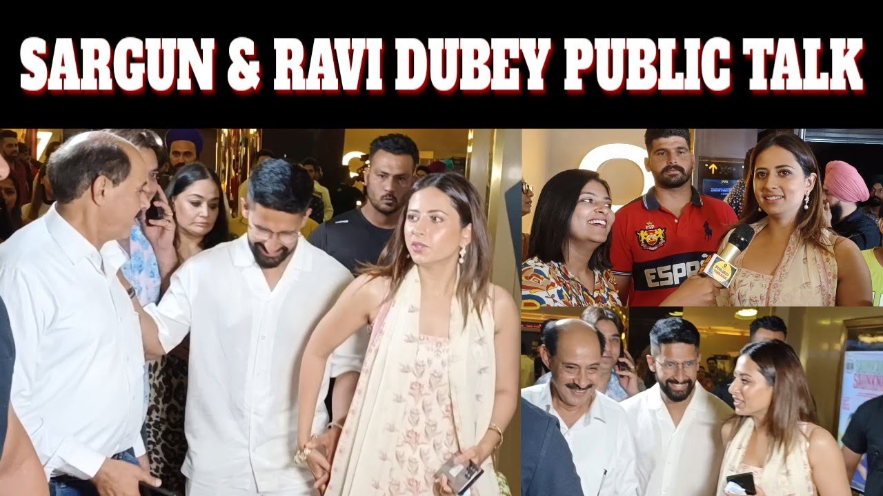 Sargun Mehta &  Ravi Dubey Public Talk at Saunkan Saunkne Premiere Show