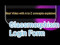 Glassmorphism. Only Html and CSS. #coding #webdesign #webdevelopment #htmlcss #css