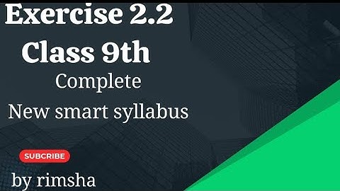 9th class | math|Exercise 2.2|New smart syllabus #maths 2025