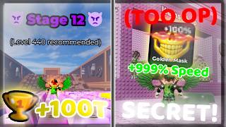 USING NEW *BROKEN* SECRET ITEM, MEDAL AURA AND COMPLETING STAGE 12 IN +1 SPEED KEYBOARD ESCAPE! screenshot 1