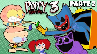 Mongo e Drongo em POPPY PLAYTIME 3 - Parte 2 | O Encontro com Huggy Wuggy Nightmare! 🌙 E Catnap!