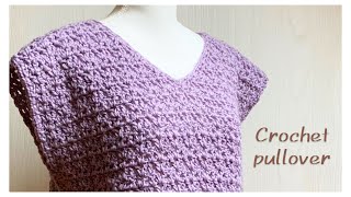 [V-neck] How to crochet a pullover