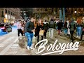NIGHT PARTY IN BOLOGNA. Italy - 4k Walking Tour around the City - Travel Guide. trends, moda #Italy