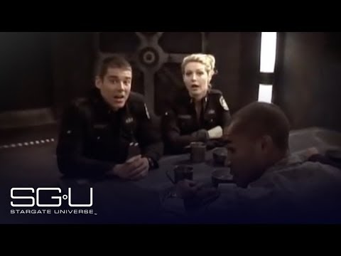 Eli takes the Kino into the mess via remote and finds TJ, Lt. Scott and Msgt. Greer. Greer warns Eli about spying with the Kino. SGU: Beyond the Episodes