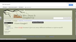 Google Sites: adding horizontal navigation tabs