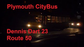 Plymouth citybus dennis dart 23 at night (OLD DART) Resimi