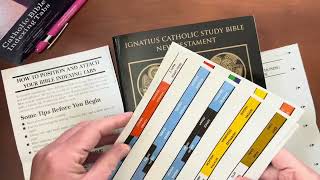 Putting BIY Catholic Bible Tabs on an Ignatius Catholic Study Bible - reasons, demo, and tips