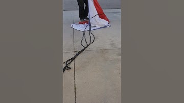 Packing a giant rocket parachute!