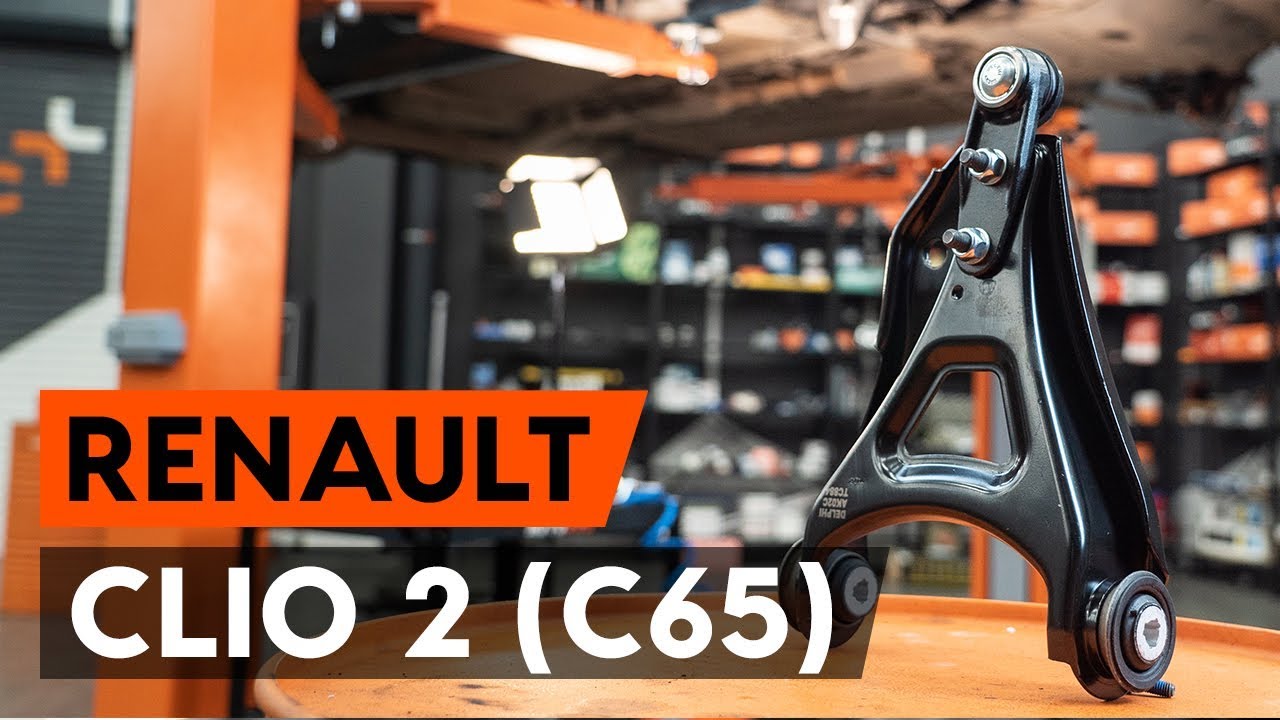 How to change front suspension arm / front control arm on RENAULT CLIO