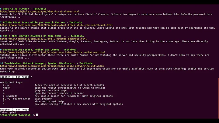 Googler: A Command Line Tool to Do ‘Google Search’ from Linux Terminal