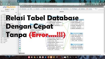 Tutorial Cara Relasikan Tabel di phpmyadmin