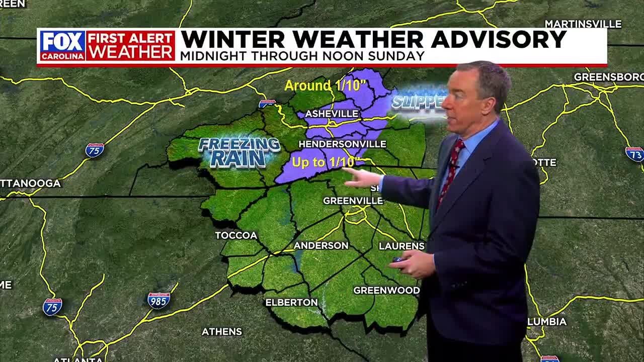 Winter weather advisory set until noon Sunday - YouTube