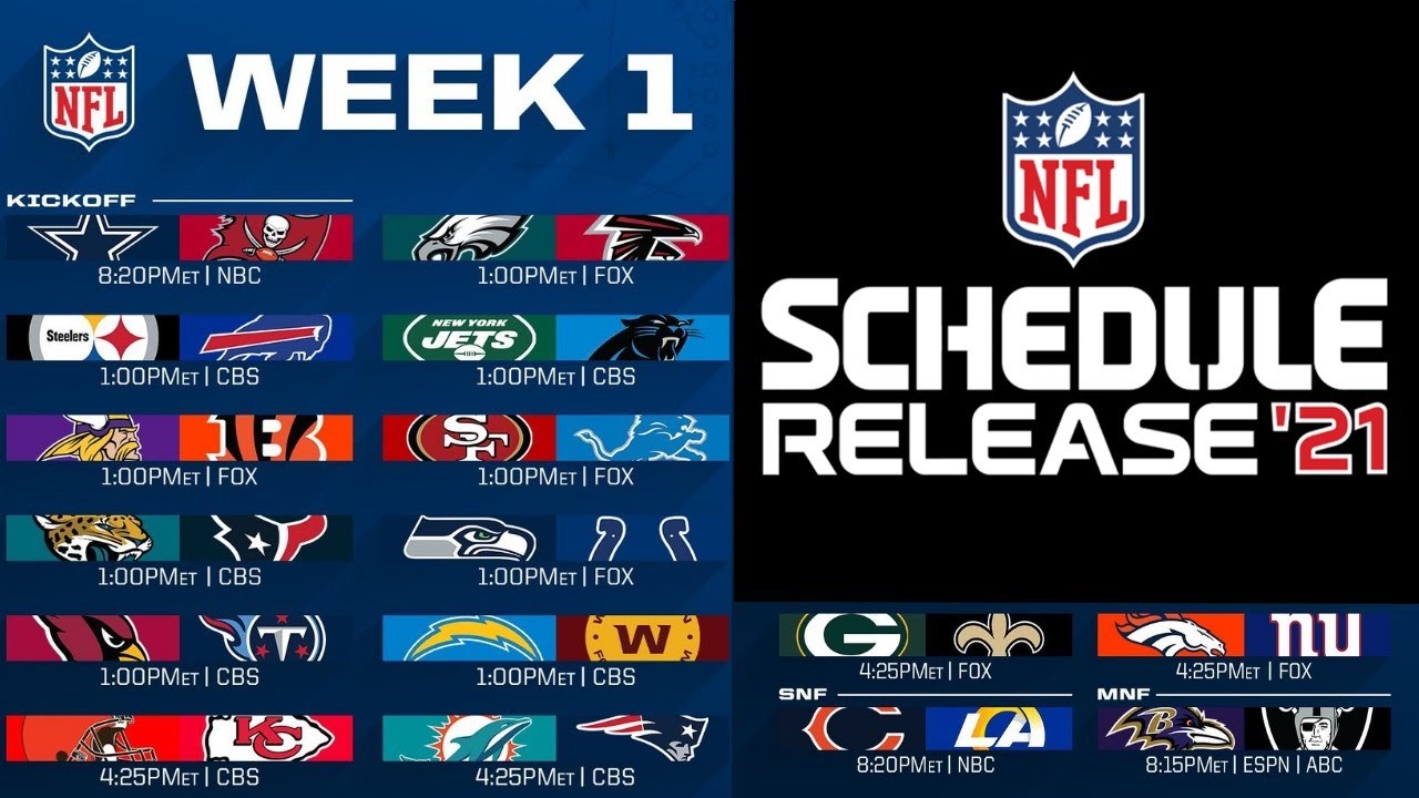 Nfl Week 1 Schedule Printable