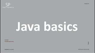 Java basic tutorial - Introduction - 2021