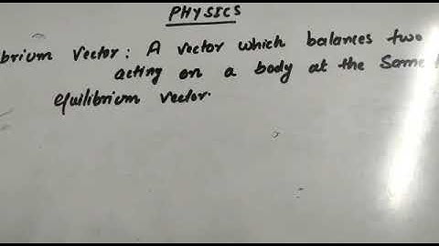 Equilibrium vector and conditions for zero resultant