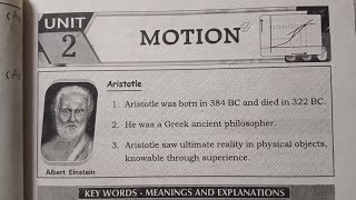 9th class physical science 2nd unit (Motion) question and answers
