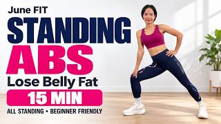 15-Min Daily Workout to Lose Belly Fat 🔥 All Standing, Beginner Friendly