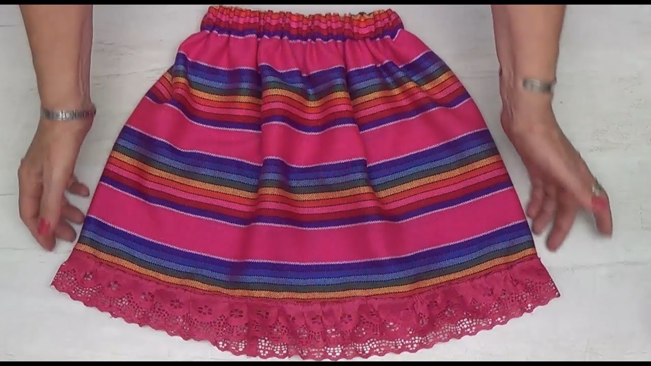 Falda mexicana para niñas - YouTube
