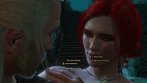 O que acontece se ficar com Triss e Yen?