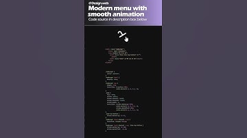 Modern menu #uidesign  with smooth animation in #css #shorts