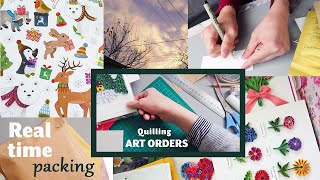 Real-time relaxing ASMR packing orders 📦 HOLIDAYS EDITION - Paper Quilling