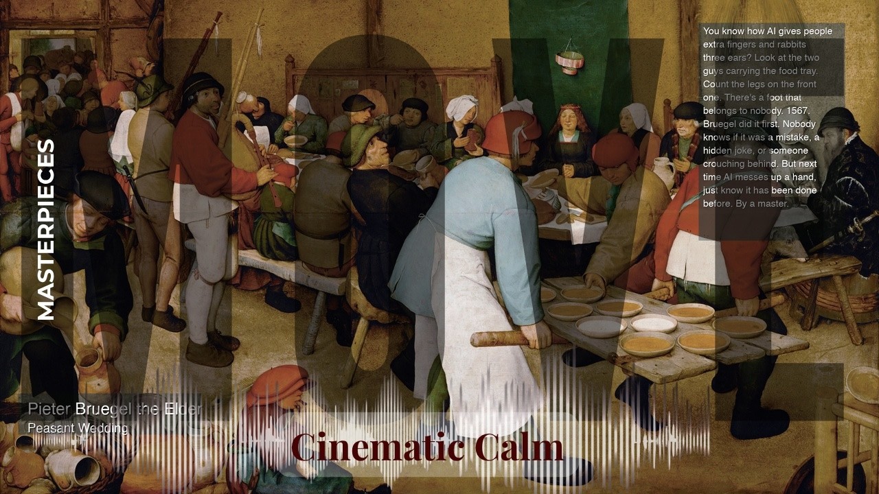 Move - Cinematic Calm with Old Masters | Bruegel the Elder · Peasant Wedding & others