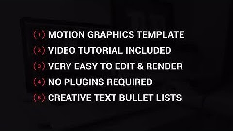 Modern Text Bullet Lists Motion Graphics Templates