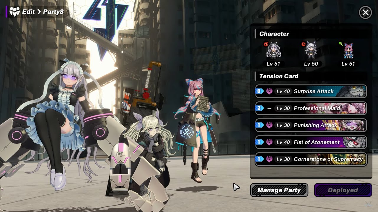 TRIBE NINE "Capitulo 3: FRACTAL VICE – 1-1-3-1 BOSS: Red Limit Series Backgammon Perdemos" [PC] 