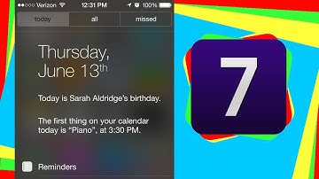 Notification Center in iOS 7: Today View, Lock Screen Access