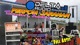 Cek Sound Delta Audio Support Penuh Jaranan Tamansari Sambit Ponorogo bersama Rogo Samboyo Putro.