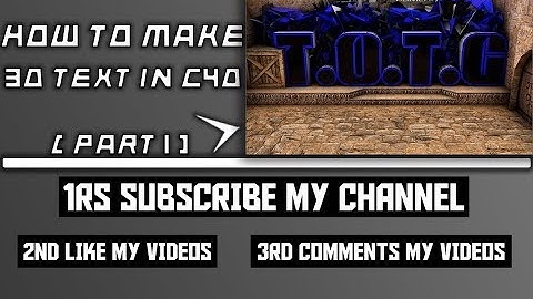 HOW TO MAKE 3D TEXT (PART1)