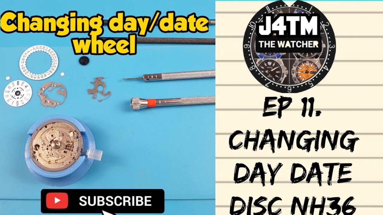 J4TM| Ep. 11 - How to remove day/date disk Seiko NH35/36 Movement | The  Watcher - YouTube