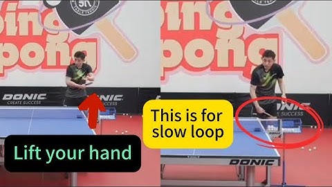 Zhang Jike teaches students how to generate power with the backhand to loop a backspin shot