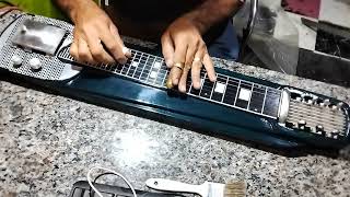 Guitarra Havaiana  Hino Cristo Voltará 123 lap steel guitar Ibanez 7 &amp;