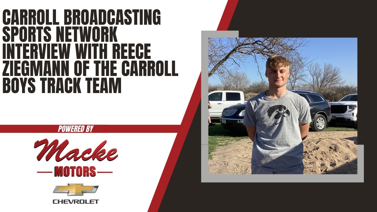 Carroll Broadcasting Sports Network interview with Reece Ziegmann of the Carroll boys track team