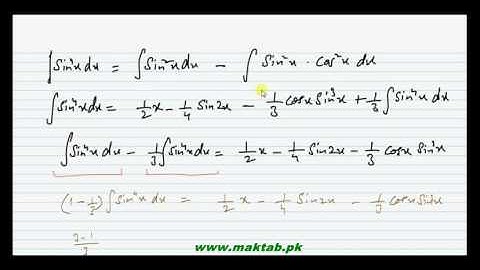 FSc Math Book2, CH 3, LEC 21; Integration by Parts of Trigonometric Functions Part 2
