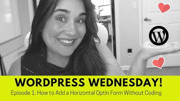 How To Add a Horizontal Optin Form Under the Header Wordpress | Wordpress Wednesday Episode 1