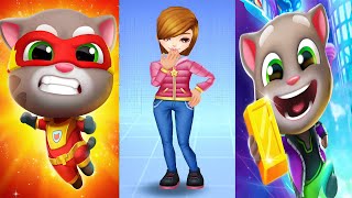 Talking Tom Gold Run vs Talking Tom Time Rush vs Subway Princess Runner - SpeedRun Android Gameplay  screenshot 5