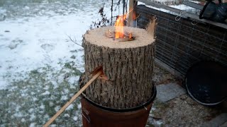 Rocket Stove Chainsaw style