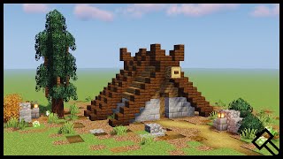 Minecraft: How to build a Nordic Style starter House [ Tutorial ]