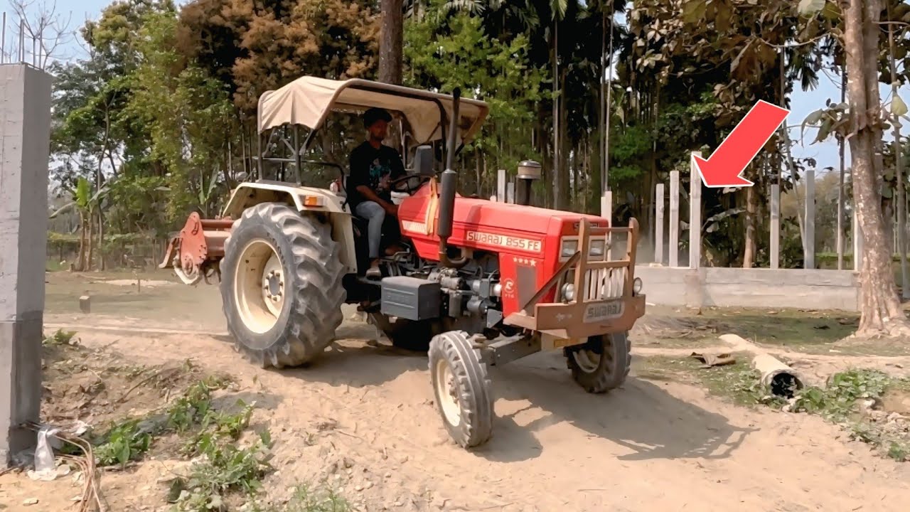Swaraj 855 FE Tractor With Working In Rotavator | Swaraj Tractor Videos | Rafik Tractor Wala