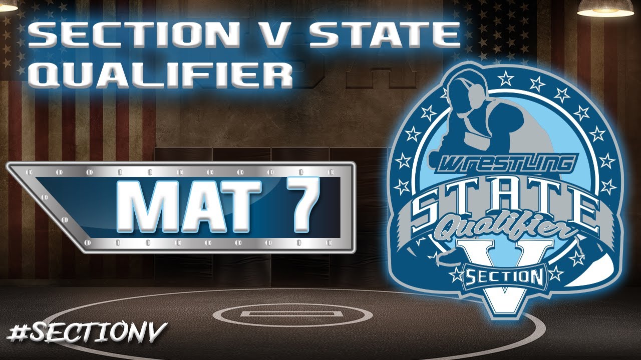 Section V Wrestling State Qualifiers Mat 7 2/12 YouTube
