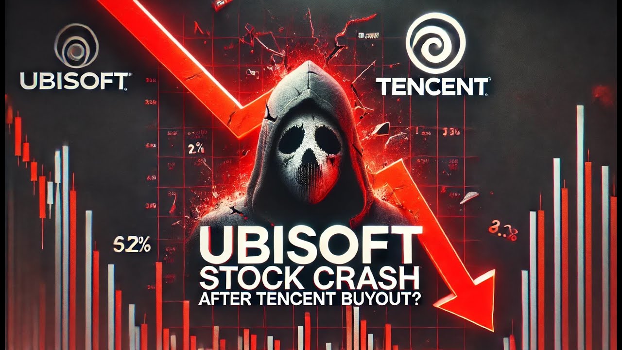 Ubisoft Share Price Drops double percentage points after TenCent buyout.