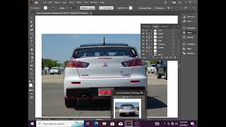 #shorts Adobe Illustrator Vector Tracing - Mitsubishi Lancer Evolution