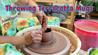 Throwing Terracotta Mugs For a New Decoration Technique