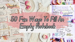 💫Empty Notebook Ideas🌼💞 | Aesthetic Journal Spread Pages