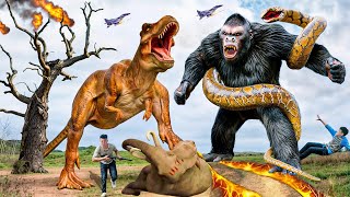 New Hollywood Movie (2024) Dinosaur Attack | T-rex Vs Gigantosaurus Scene | Jurassic Park| Dinosaur
